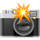 Camera with flash emoji