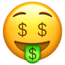 Money mouth face emoji
