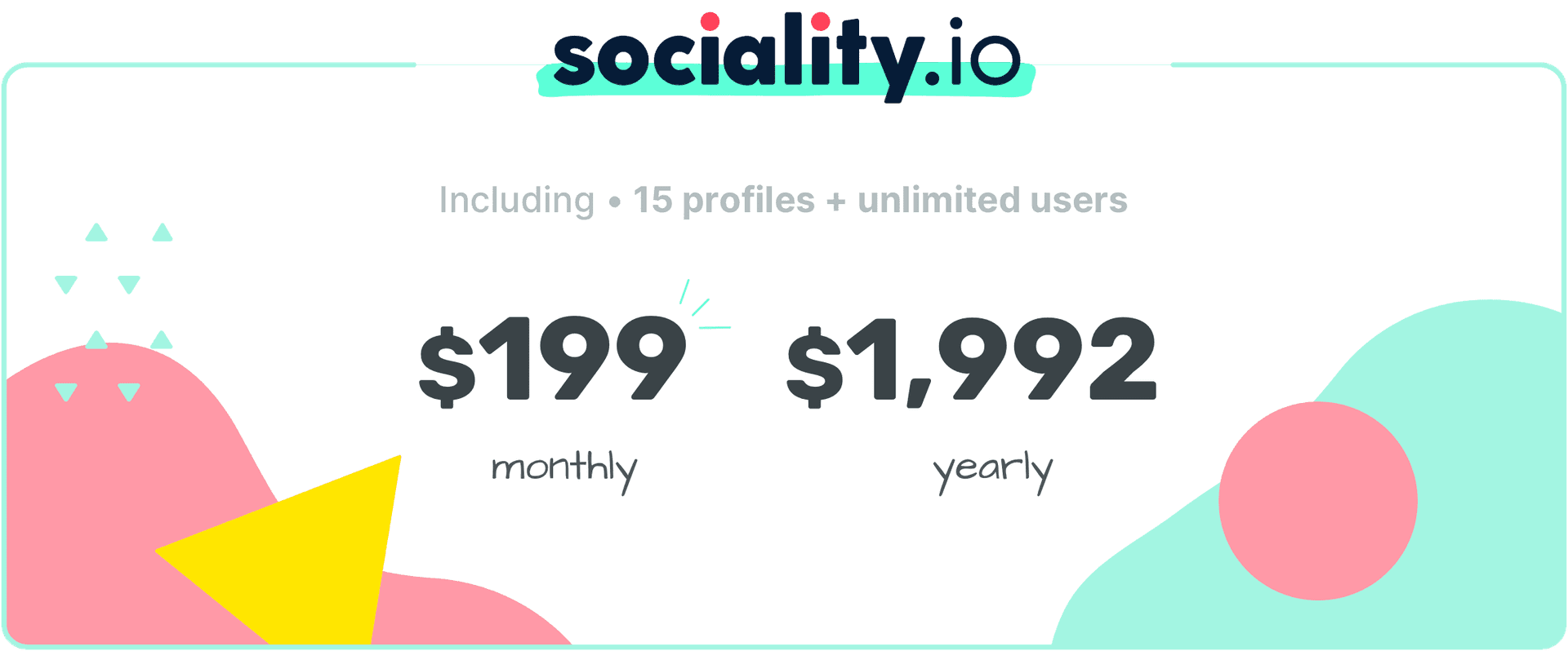 Social media management tools - Sociality.io pricing